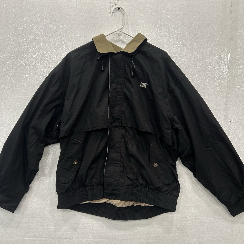 Vtg Turning Point CAT Jacket Brown Mens Medium Caterpillar #137